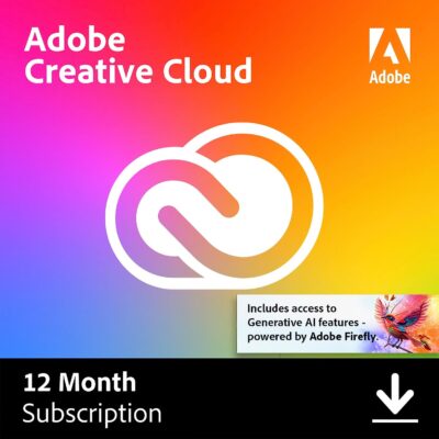 Adobe Creative Cloud | Entire Collection of Adobe Creative Tools Plus 100GB Storage | 12-Month Subscription with Auto-Renewal, PC/Mac