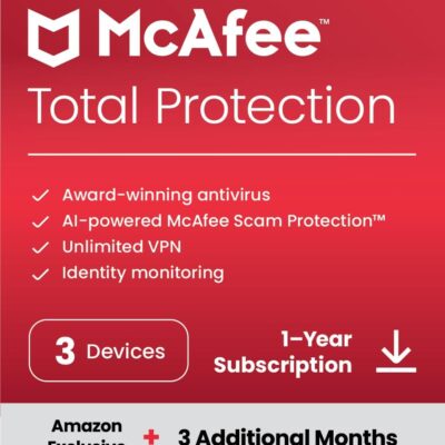 McAfee AntiVirus PC 3 Devices 1 Year McAfee Key GLOBAL